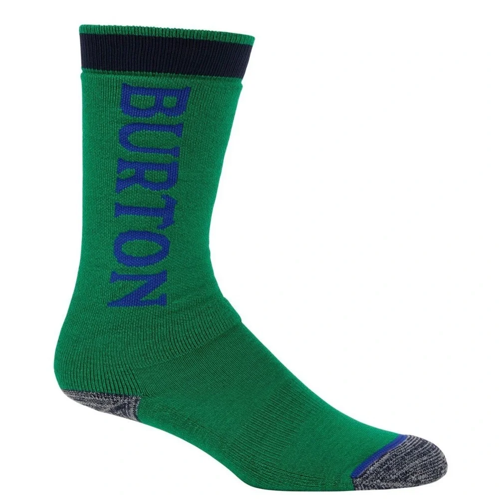 2 Pair Burton Weekend Midweight  Kids Small/Medium (12.5-1.5) Galaxy Green Socks